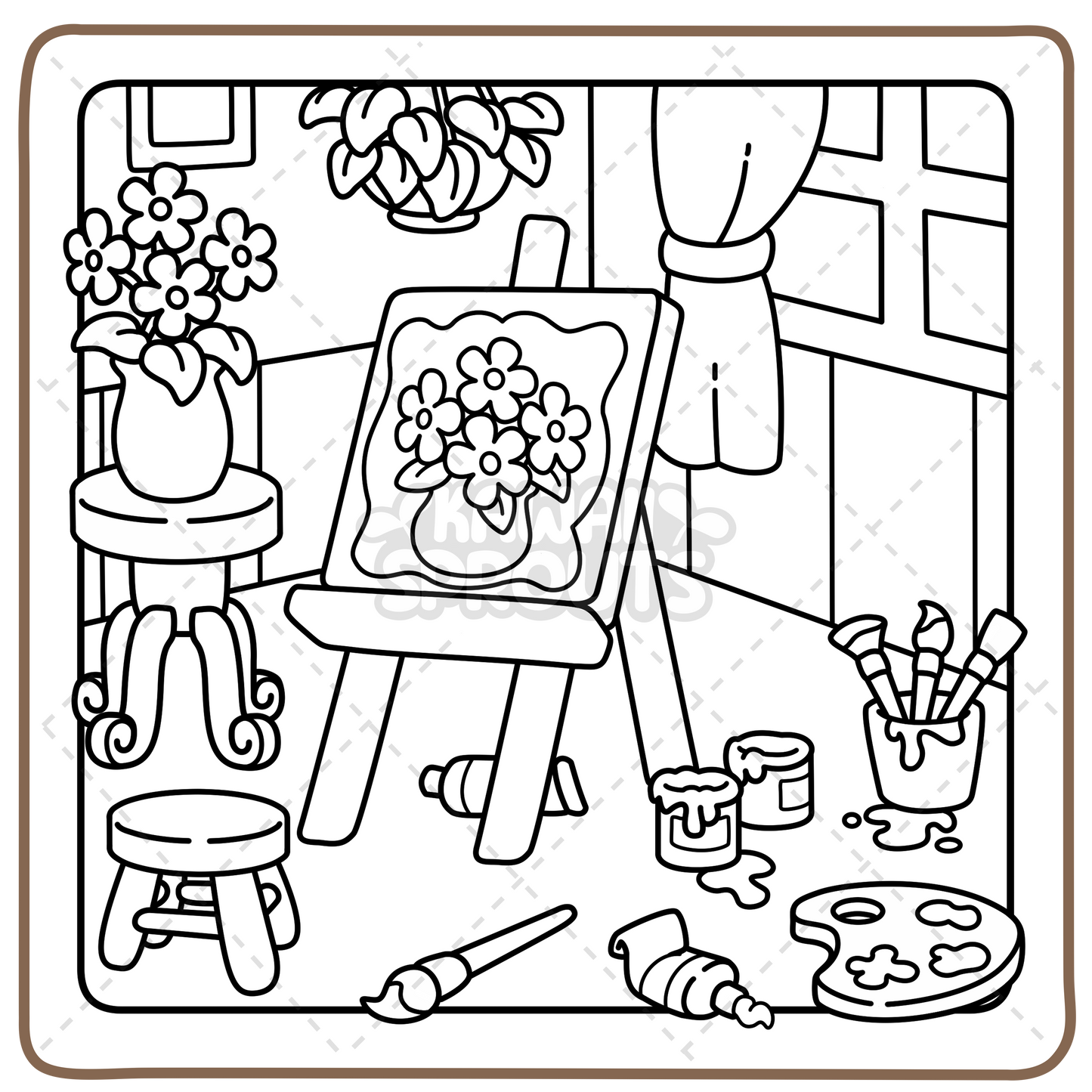 Kawaii Sprouts┃Cute Little Moments: 50-Page Coloring Book