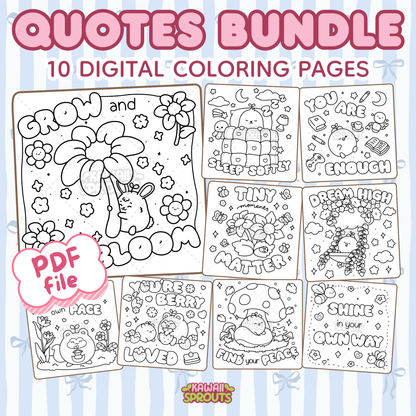 Quotes Bundle 2: 10 Digital Coloring Pages