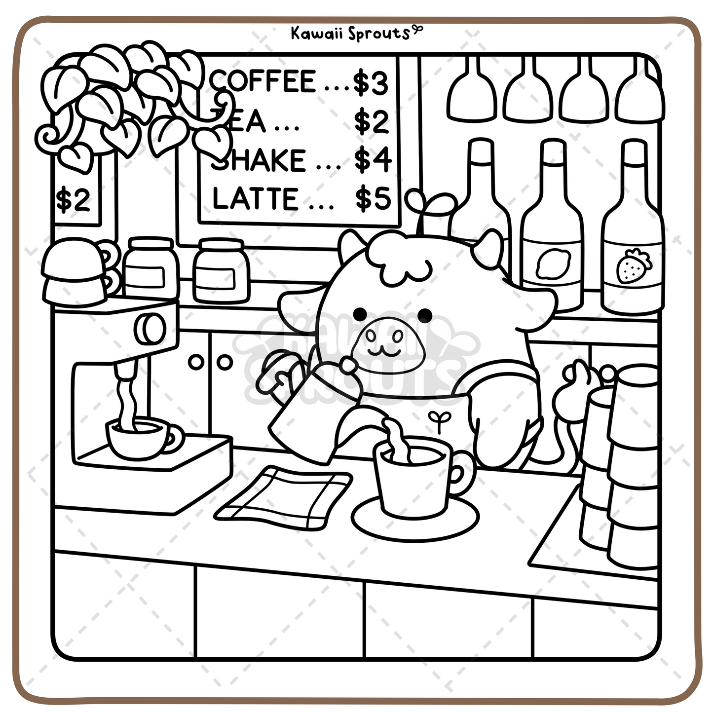 Kawaii Sprouts (Cute Little Moments) Coloring Book