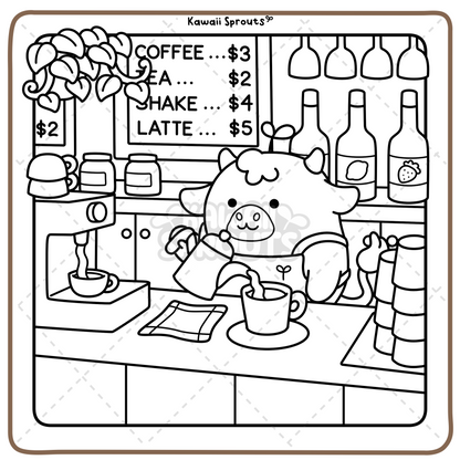 Kawaii Sprouts (Cute Little Moments) Coloring Book