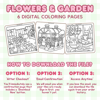 Flowers & Garden 6 Digital Coloring Pages