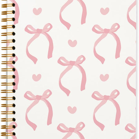 Cute Pink Preppy Coquette Notebook