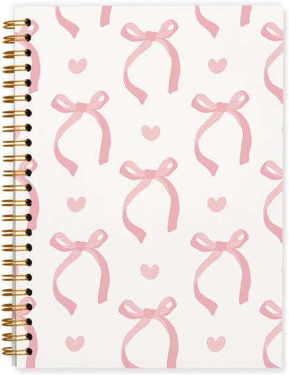 Cute Pink Preppy Coquette Notebook