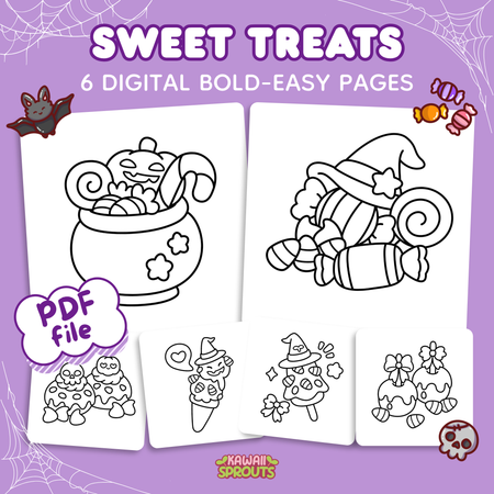 Sweet Treats - 6 Digital Bold-Easy Pages
