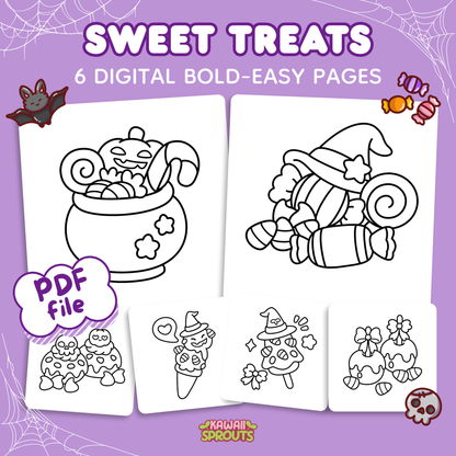 Sweet Treats - 6 Digital Bold-Easy Pages