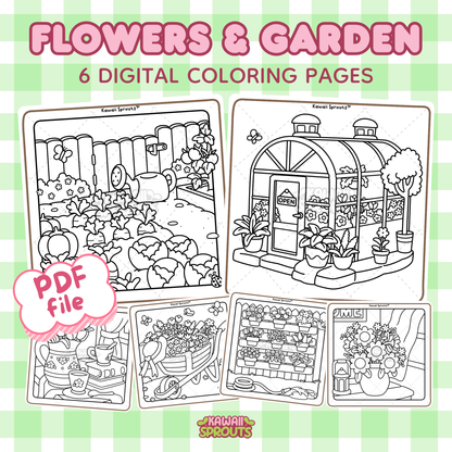 Flowers & Garden 6 Digital Coloring Pages