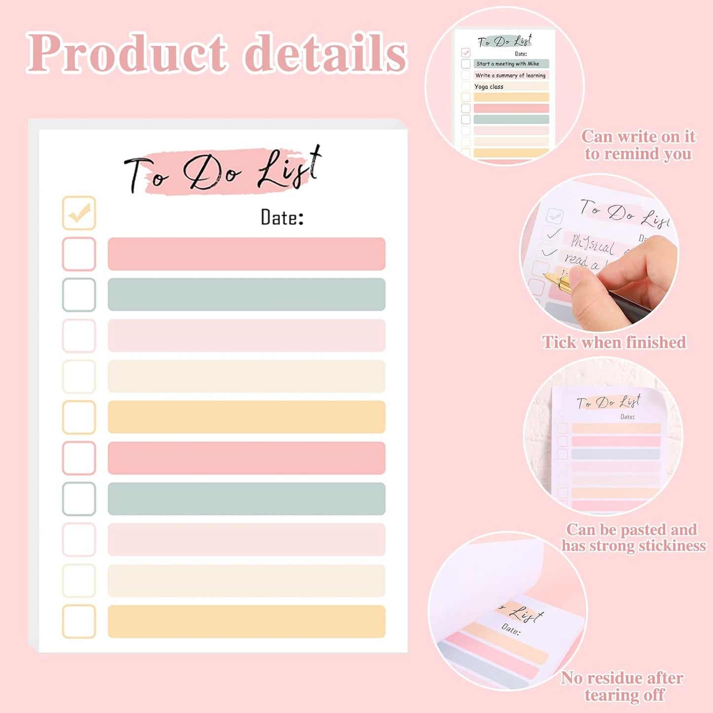 4 Packs to Do List Notepad