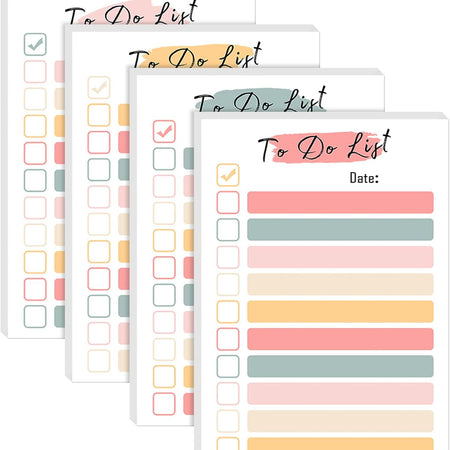 4 Packs to Do List Notepad
