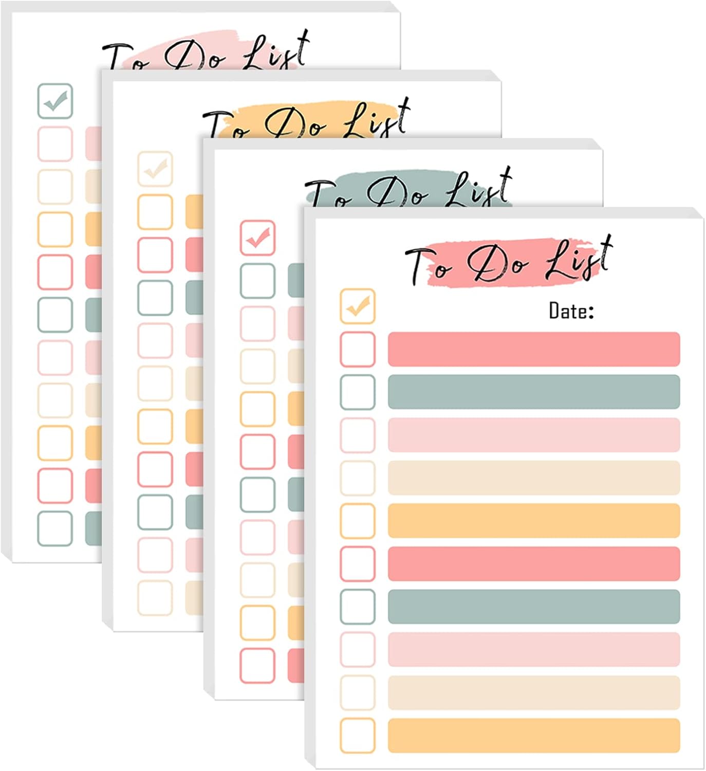 4 Packs to Do List Notepad