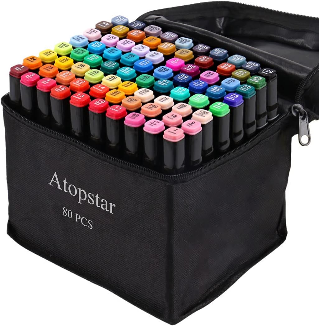 80 Colors Alcohol Markers