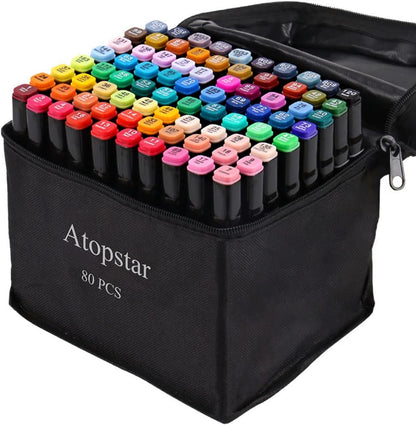 80 Colors Alcohol Markers