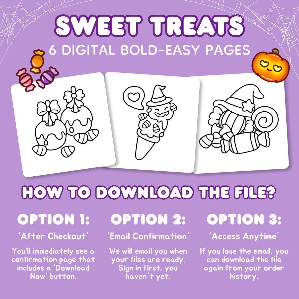 Sweet Treats - 6 Digital Bold-Easy Pages