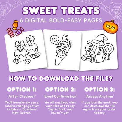 Sweet Treats - 6 Digital Bold-Easy Pages