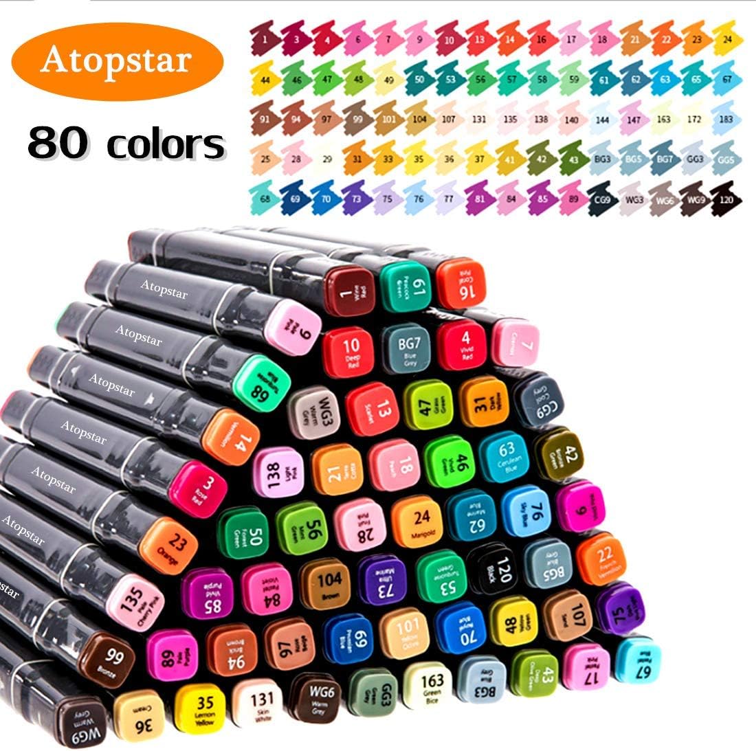 80 Colors Alcohol Markers