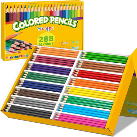 Colored Pencils Bulk, 16 Assorted Colors