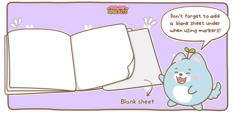 Kawaii Sprouts 50-Page Coloring Book