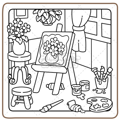 Kawaii Sprouts 50-Page Coloring Book