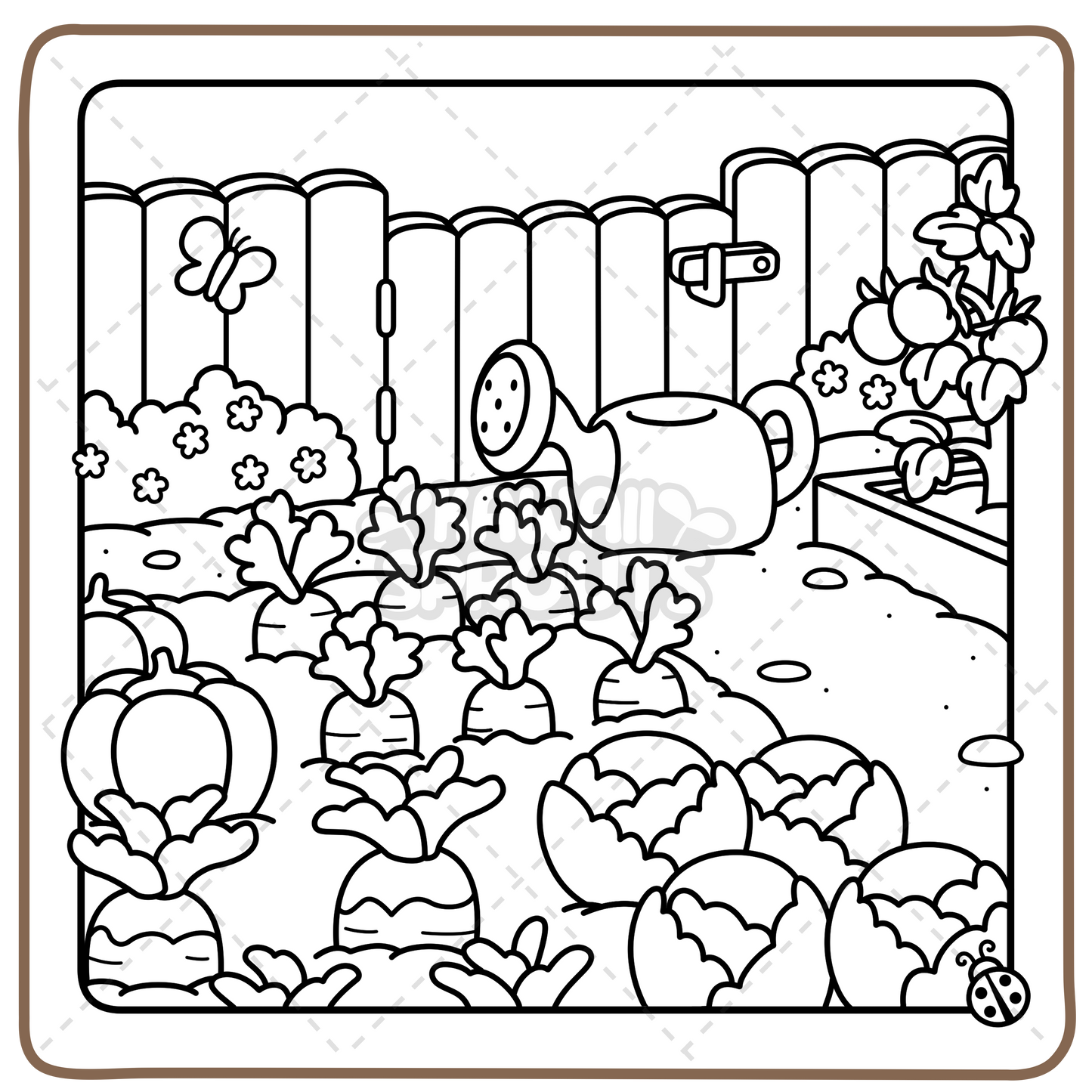 Kawaii Sprouts 50-Page Coloring Book