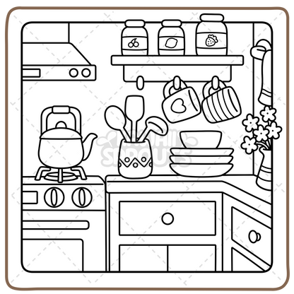 Kawaii Sprouts 50-Page Coloring Book