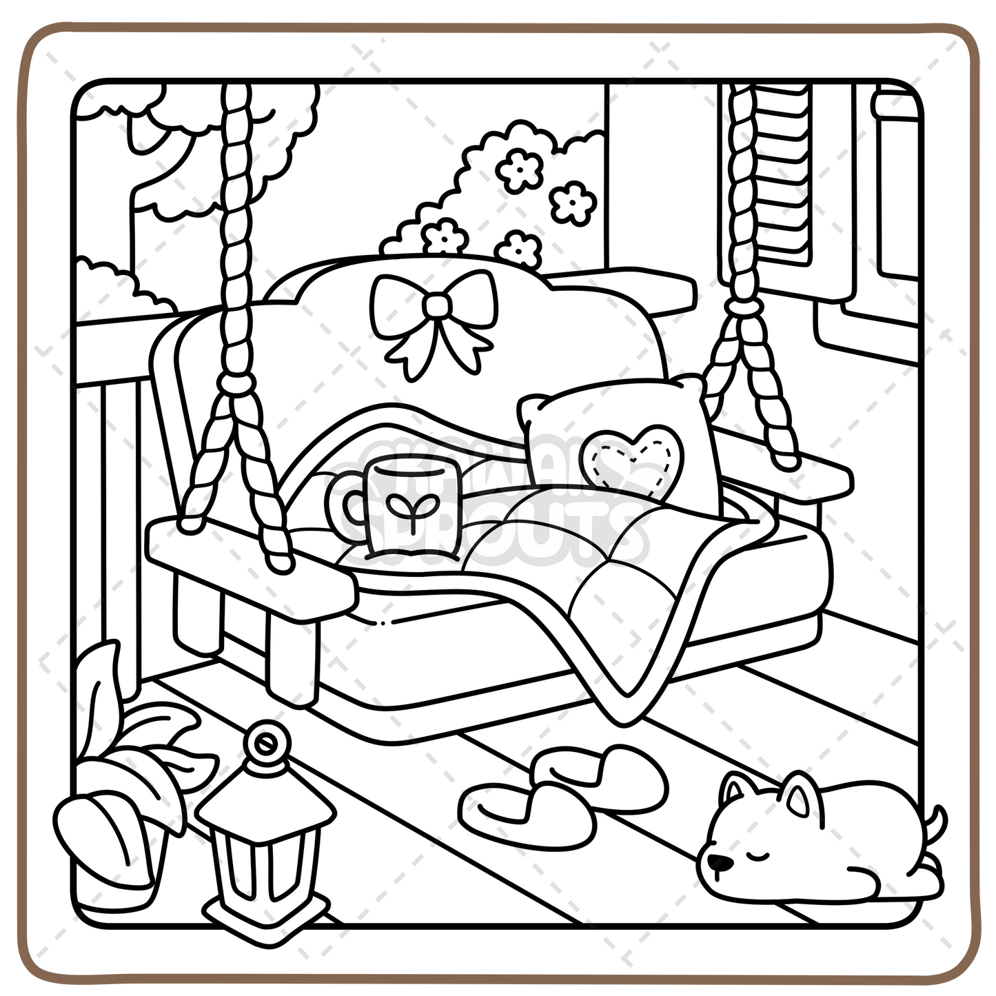 Kawaii Sprouts 50-Page Coloring Book