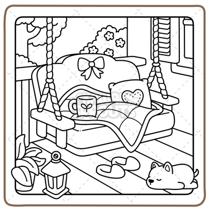 Kawaii Sprouts 50-Page Coloring Book