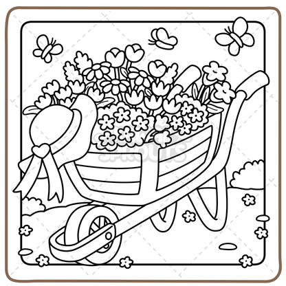 Kawaii Sprouts 50-Page Coloring Book