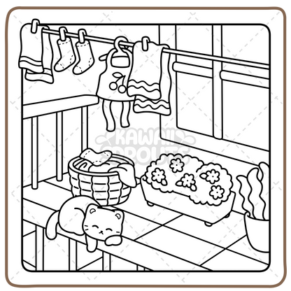 Kawaii Sprouts 50-Page Coloring Book